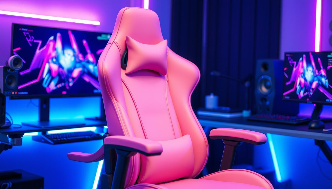 Comfortable Pink Gaming Chair for Epic Gaming Sessions